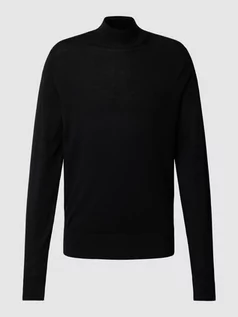 Swetry męskie - Sweter z dzianiny z wełny model ‘MERINO MOCK’ - grafika 1
