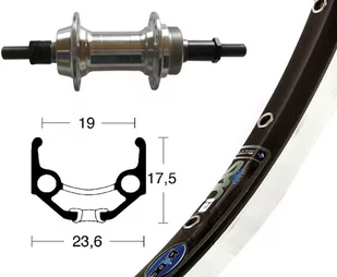 Ryde Ryde Schr.ZKR Koło tylne Rigida Zac 19 6/7-rz. 36 otworów 28", black/silver 2020 Piasty miejskie i trekkingowe 2147543100 - Koła rowerowe - miniaturka - grafika 1