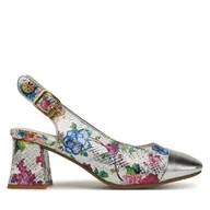 Sandały damskie - Sandały Laura Vita Hicmimo 09 Srebrny - miniaturka - grafika 1