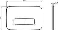 Przyciski spłukujące - Ideal Standard ProSys Oleas Przycisk WC biały R0124AC - miniaturka - grafika 1