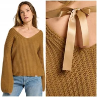 Swetry damskie - Lee KIMONO SLEEVE KNIT Glazed Ginger luźny damski sweter długie rękawy L - miniaturka - grafika 1