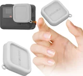 Akcesoria do kamer sportowych - SunnyLife ZAŚLEPKA ETUI OSŁONA KAMERY OBIEKTYWU GUMOWA DO INSTA360 / ACE / ACE PRO - SZARA - miniaturka - grafika 1