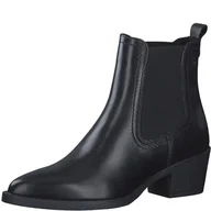 Botki damskie - Tamaris Damskie sztyblety 1-25704-42, czarna skóra, 36 EU - miniaturka - grafika 1