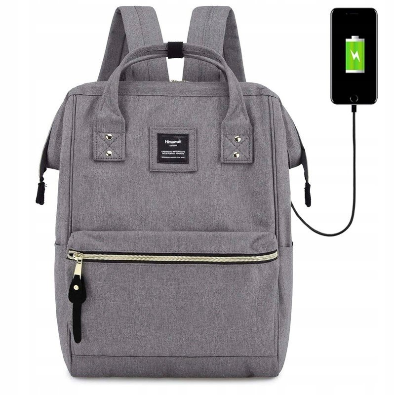 Plecak szkolny Himawari 9001 szary Usb