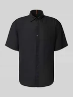 Koszule męskie - Koszula lniana o kroju regular fit z rękawem o dł. 1/2 model ‘Rash’ - miniaturka - grafika 1