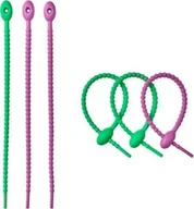 Folia, papier śniadaniowy, serwetki - Lurch Zaciski silikonowe, 6 szt., 22 cm, zielone/fioletowe / Lurch - miniaturka - grafika 1