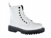 Botki damskie - Buty Damskie Trapery Big Star Kk274539 Białe R.38 - miniaturka - grafika 1