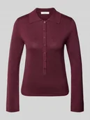 Bluzki damskie - Bluzka z długim rękawem o kroju slim fit z mieszanki lyocellu i bawełny model ‘FLURA LUREX’ - miniaturka - grafika 1