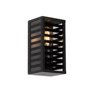 Lampy ogrodowe - QAZQA Nowoczesny kinkiet zewnętrzny czarny z przydymionym szkłem 26 cm IP44 - Reims - miniaturka - grafika 1