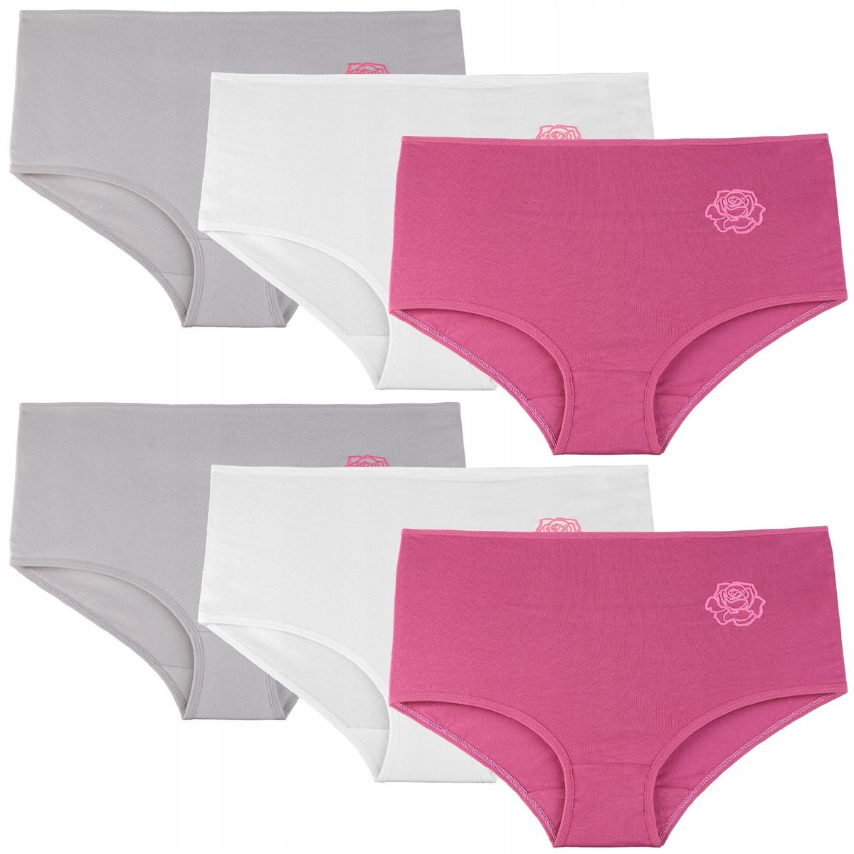 6x FIGI MAJTKI DAMSKIE Bawełniane Kobiece z Wysokim Stanem MORAJ r. 3XL