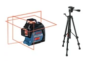Sprzęt geodezyjny - Bosch Niebieski Laser płaszczyznowy GLL 3-80 + tyczka + walizka+okulary - miniaturka - grafika 1