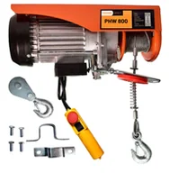Akcesoria do hydrauliki siłowej - Wciągarka elektryczna 800kg lina stalowa 18 m 230V - miniaturka - grafika 1