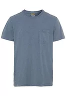 Koszulki męskie - camel active Męski T-shirt z krótkim rękawem z naszytą kieszenią na piersi z czystej bawełny, niebieski, XXL - miniaturka - grafika 1