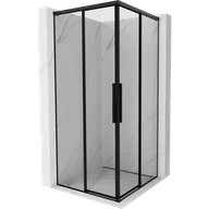 Kabiny prysznicowe - Mexen Rox Duo kabina prysznicowa rozsuwana 80 x 80 cm, czarna ramka, czarna - 8C2D-080-080-70-70 - miniaturka - grafika 1
