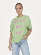 Koszulki i topy damskie - ONLY T-Shirt Rilly 15316994 Zielony Regular Fit - miniaturka - grafika 1