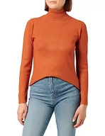 Swetry damskie - Sidona Damski sweter z golfem 10430463, rdzawy czerwony, XS/S, rdzawy czerwony, XS-S - miniaturka - grafika 1