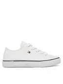 Buty dla dziewczynek - Tommy Hilfiger Trampki T3X9-33846-0890100 Biały - miniaturka - grafika 1