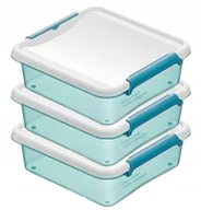Pojemniki kuchenne - Pojemniki pudło plastikowe organizer 3x 0,6l - miniaturka - grafika 1