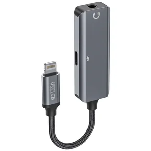 Adapter Lightning do Mini Jack 3.5mm przejściówka do iPhone do słuchania muzyki i ładowania Szary - Adaptery i przejściówki - miniaturka - grafika 8
