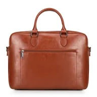 Torebki damskie - Męska torba na laptopa 16” z imitacji skóry brązowa - miniaturka - grafika 1