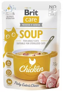 Brit Care Cat Soup Chicken saszetka 75g - Mokra karma dla kotów - miniaturka - grafika 1