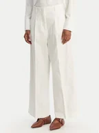 Spodnie damskie - Weekend Max Mara Spodnie materiałowe Bellico 2615131072 Biały Regular Fit - miniaturka - grafika 1