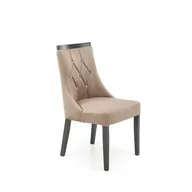 Krzesła - Krzesło Drewniane Royal Czarny / Beż Halmar - miniaturka - grafika 1