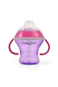 Butelki dla niemowląt - Kubek niekapek z miękkim ustnikiem 180ml - różowy - miniaturka - grafika 1