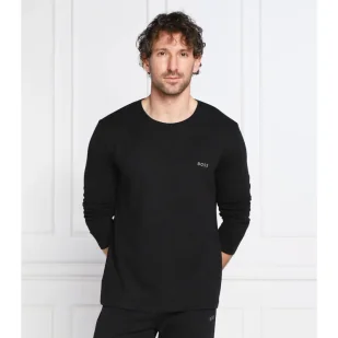 BOSS BLACK Longsleeve Waffle LS-Shirt | Regular Fit - Koszulki męskie - miniaturka - grafika 1