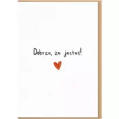 Kartki okolicznościowe i zaproszenia - Karnet - Dobrze, że jesteś! - miniaturka - grafika 1