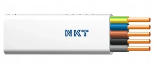 Przewód YDYp 5x10 żo 450/750V instal biały, bęben zwrotny, NKT Cables - Przewody elektryczne - miniaturka - grafika 1