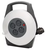 Przedłużacze i rozgałęźniki - HBF bębnowy, 4 gniazda 2P+Z, kabel PVC H05VV-F 3x1mm, długość 10m OR-AE-13113/G - miniaturka - grafika 1