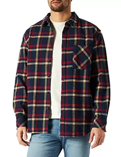 Koszule męskie - Urban Classics Męska koszula Heavy Oversized Checked Shirt Heavy/Red, XXL - grafika 1