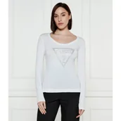 Bluzki damskie - GUESS Bluzka | Slim Fit - miniaturka - grafika 1