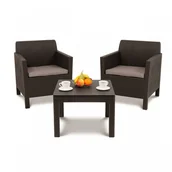 Meble ogrodowe - Allibert Zestaw balkonowy Orlando Weekend brąz/taupe BK-001268 - miniaturka - grafika 1