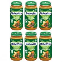 BoboVita Obiadek Warzywna potrawka z wołowiną po 12 miesiącu Zestaw 6 x 250 g - Dania dla dzieci - miniaturka - grafika 1