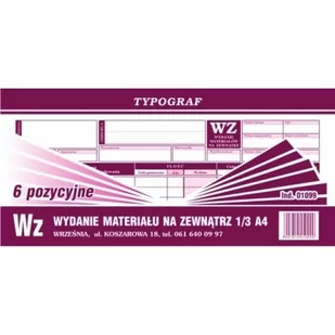 Typograf DRUK WYDANIE ZEWNĘTRZNE 6-POZYCJI 1/3 A4 01099 - Druki akcydensowe - miniaturka - grafika 1