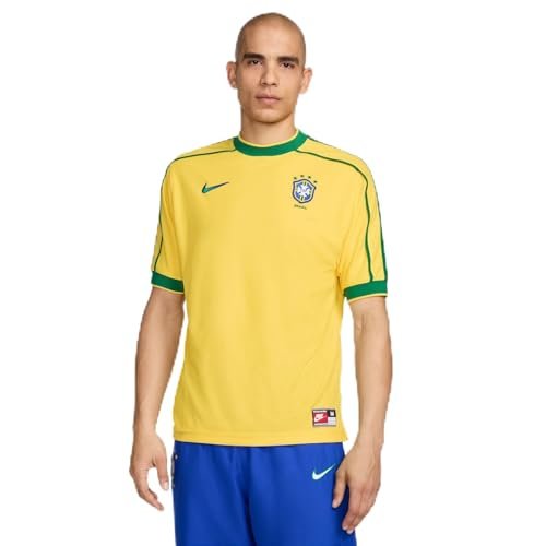 Nike Top Brasil Męski Reissue Short Sleeve JSY, Varsity Maize/Pine Green/Lucky Green, FZ6682-741, L
