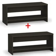 Wyposażenie sportowe i gimnastyczne - Ławka szatniowa z półka na obuwie 1+1 GRATIS, wzmocniona, 1000 mm, wenge - miniaturka - grafika 1