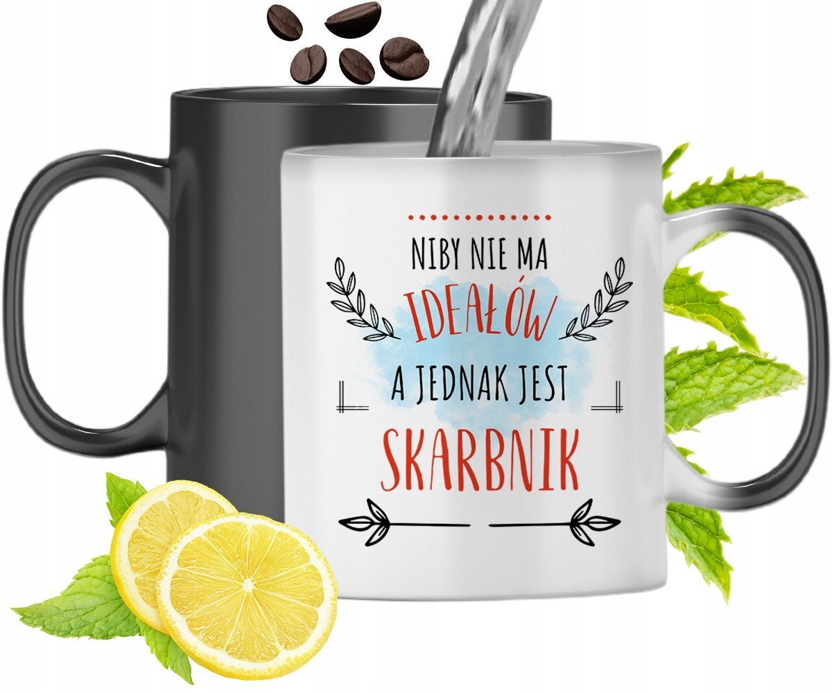 KUBEK MAGICZNY DLA SKARBNIKA ZMIENIAJĄCY KOLOR z Nadrukiem ze Zdjęciem + Opakowanie na prezent (wzór 02)