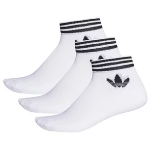 Adidas, Skarpety sportowe, Originals Trefoil Ankle Socks 3P EE1152, biały, rozmiar 39/42 - Skarpetki damskie - miniaturka - grafika 1