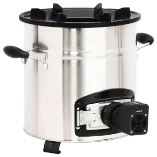 Kuchenka kempingowa na drewno z wentylatorem H2-K87 - Grille - miniaturka - grafika 1