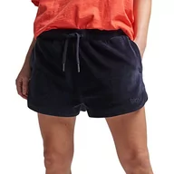 Spodenki damskie - Superdry Damskie szorty z dżerseju w stylu vintage, Rich Navy, XS - miniaturka - grafika 1