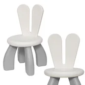 Krzesła obrotowe dla dzieci - Krzesło dla dzieci Króliczek plastikowe dziecięce krzesełko stabilne - miniaturka - grafika 1