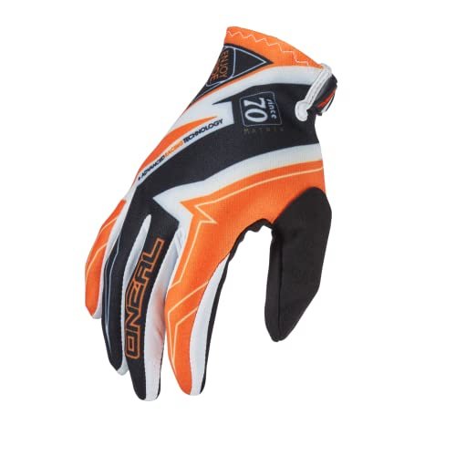 O'NEAL | Mountain Bike Gloves | MX MTB Motocross Enduro Motorcycle | Lightweight & Simple Design for Optimal Handlebar Feel | Vault Glove Racewear | Adult | Czarny Orange | Size XL
