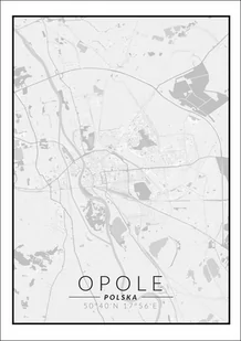 Galeria Plakatu, Opole mapa czarno biała, 30x40 cm - Plakaty - miniaturka - grafika 1
