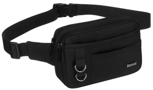 Saszetka męska czarna PETERSON sportowa nerka na biodra - Nerki Saszetka męska czarna PETERSON sportowa nerka na biodra - Nerki - miniaturka - grafika 1