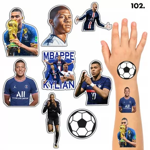 TATUAŻE ZMYWALNE DLA DZIECI TYMCZASOWE PIŁKA MBAPPE - 8 EL. / 150 WZORÓW - Zabawki kreatywne - miniaturka - grafika 1