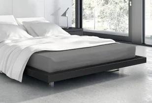 Szare prześcieradło Frotte z gumką 180x200 na wysoki materac - Prześcieradła - miniaturka - grafika 1