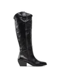 Kozaki damskie - Simple Kowbojki SL-15-02-000093 Czarny - miniaturka - grafika 1